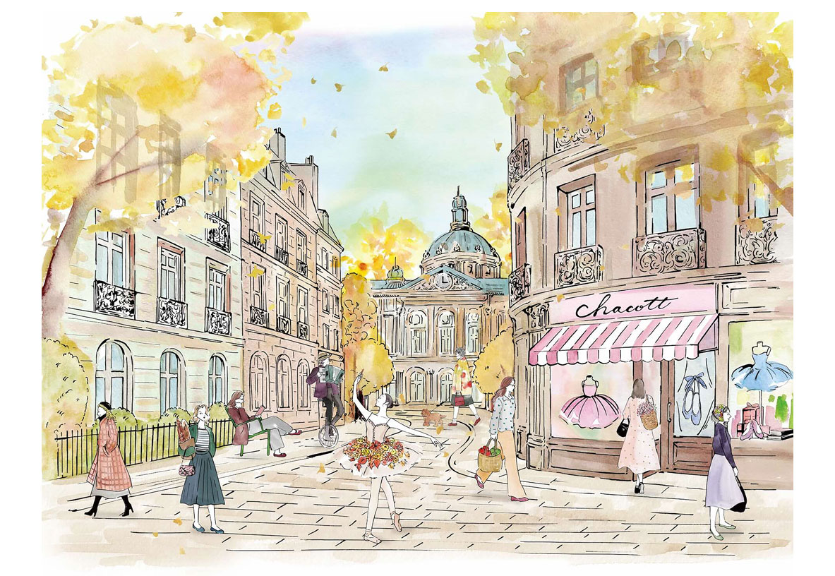 山口 奈津 ×Chacott コラボイラスト