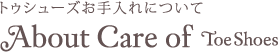 トゥシューズお手入れについて
