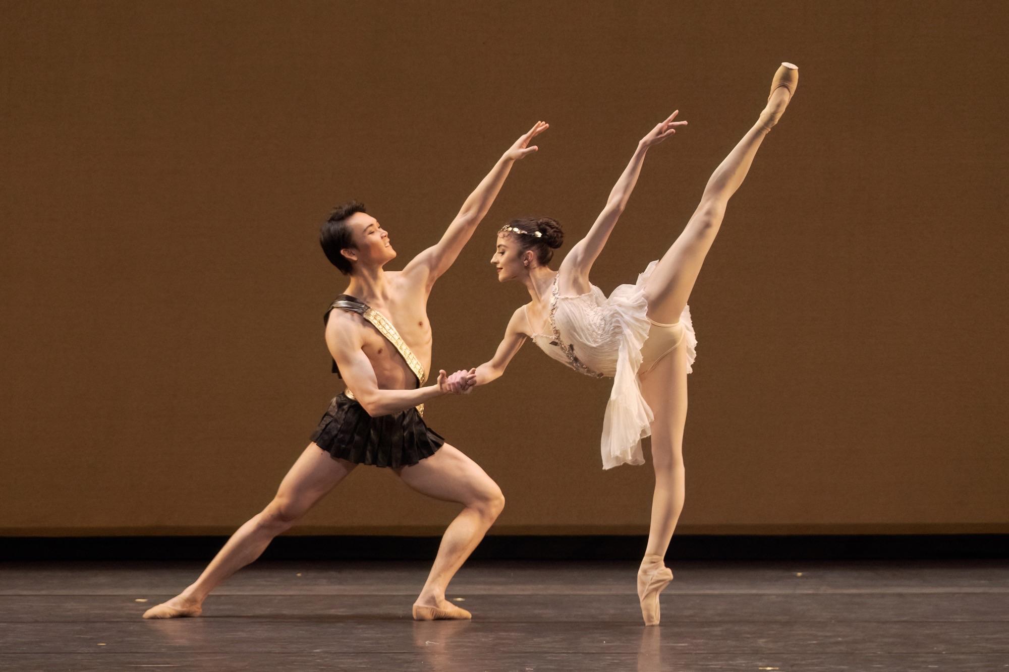 Daichi Ikarashi and Viola Pantuso in Diana and Acteon. Photo by Karolina Kuras. Courtesy of The National Ballet of Canada.