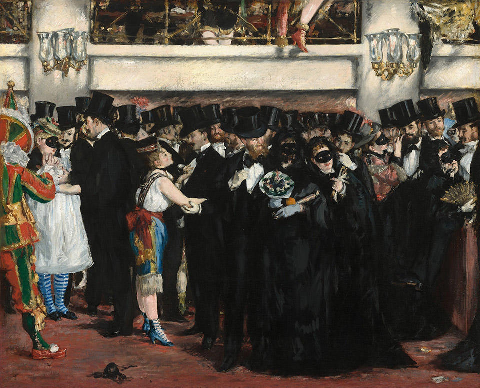 エドゥアール・マネ《オペラ座の仮面舞踏会》1873年、ワシントン、ナショナル・ギャラリー