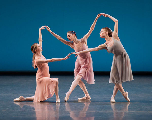 Sterling Hyltin, Rebecca Krohn, and Lauren King in Jerome Robbins' Dances at a Gathering. Photo (C) Paul Kolnik