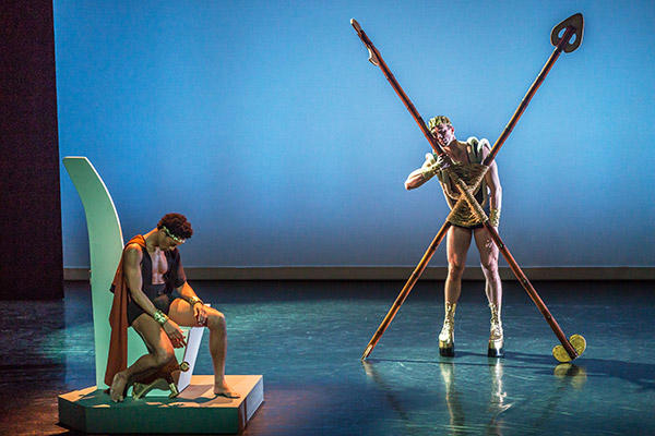 Abdiel Jacobsen and Ben Schultz in "Clytemnestra" Photo by Brigid Pierce