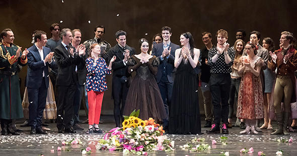 Diana Vishneva at the curtain call after her ABT farewell. Photo: Gene Schiavone.