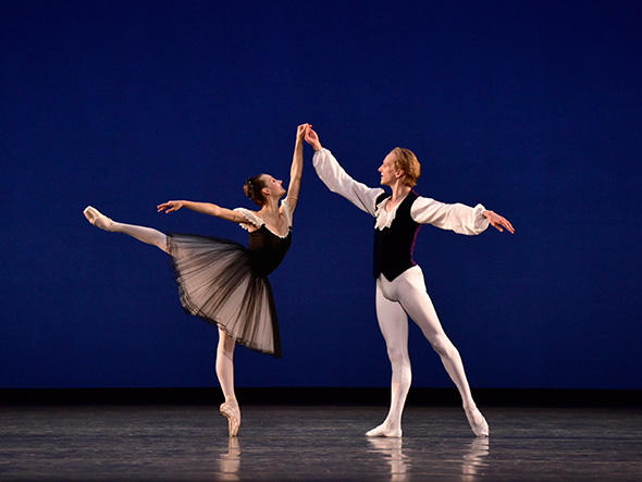 Christine Shevchenko and David Hallberg in Mozartiana. Photo: Gene Schiavone