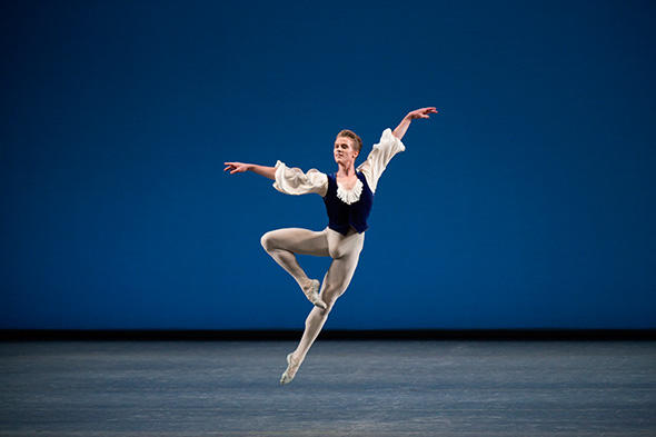 Chase Finlay in George Balanchine's Mozartiana Photo by Paul Kolnik