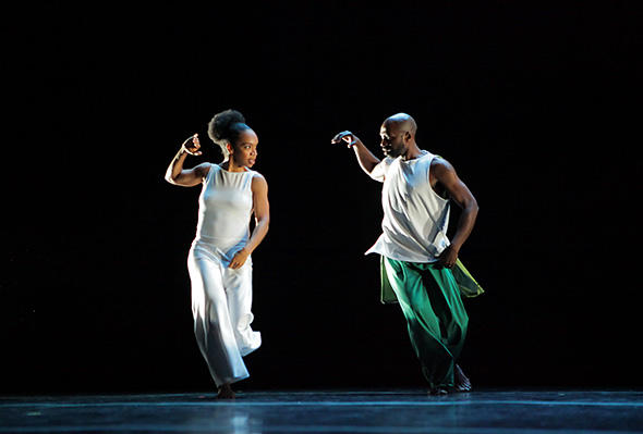 Annique Roberts and Ronald K. Brown in TORCH.  Photo © Ayodele Casel